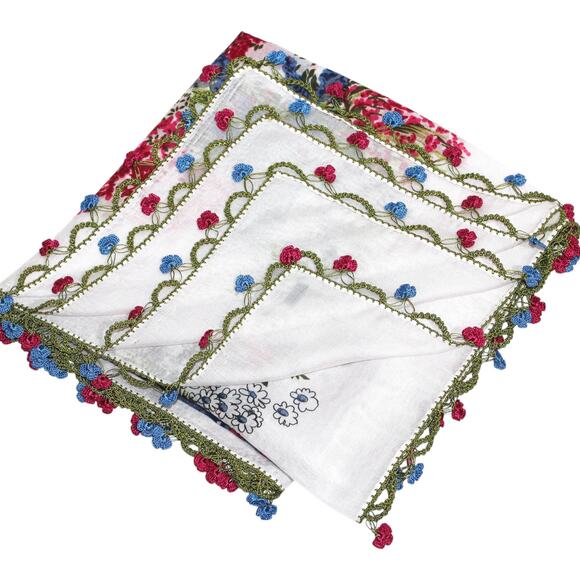 Tulbent Scarf Handmade Crochet Detailing NWOT - Picture 1 of 10